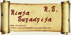Minja Buzadžija vizit kartica